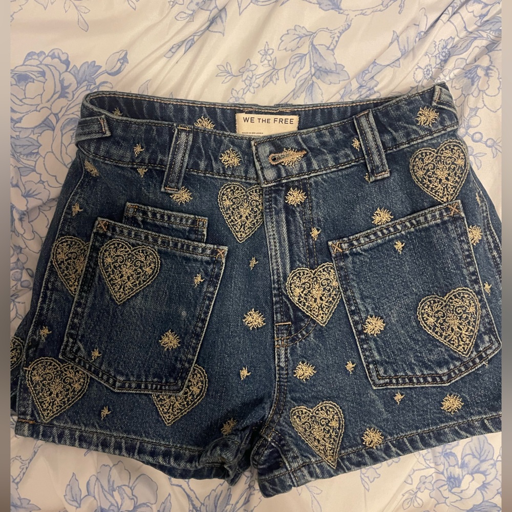 Free People denim shorts